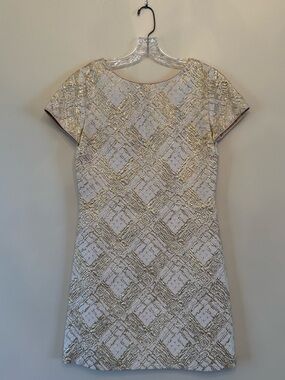 Vintage 1960’s Andrea Gayle Gold and White Cocktail Dress